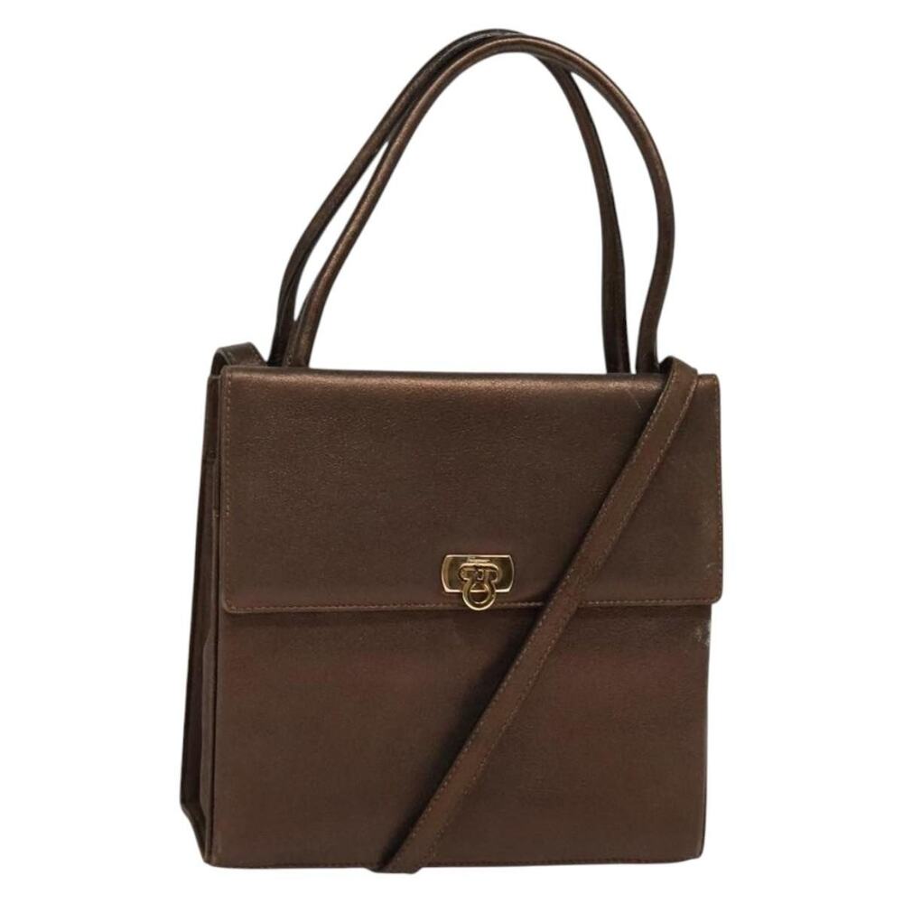 Salvatore Ferragamo Gancini Handbag Brown